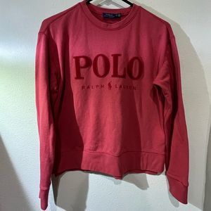 Vintage 90’s vibe Embossed POLO  Ralph Lauren Crewneck Pullover Sweater Sz XS